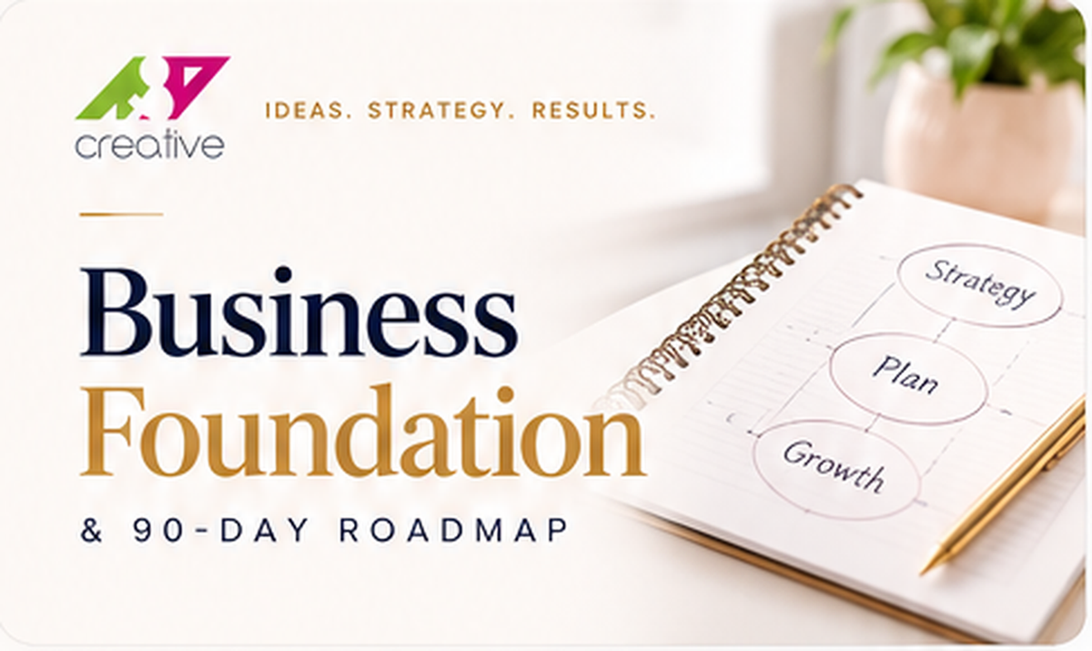 A&P Creative Business Foundation and 90-Day Roadmap 300 DPI branded service banner